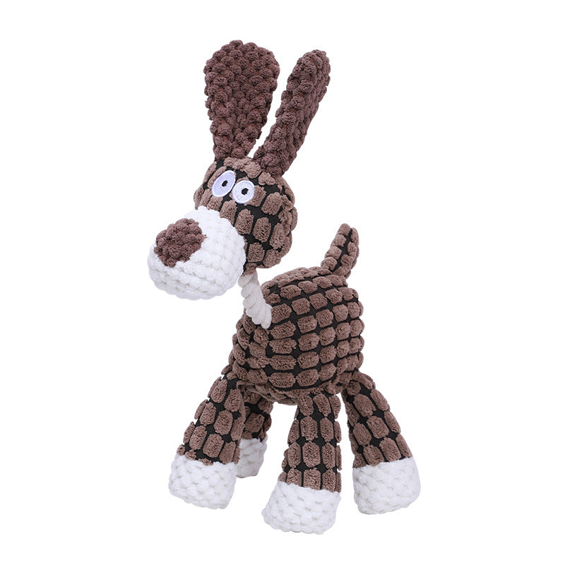 Amazon Pet Sound Dog Cotton Rope Teeth Bite Resistant Toy Rope Dog Toy Plush Sound Interactive Toy