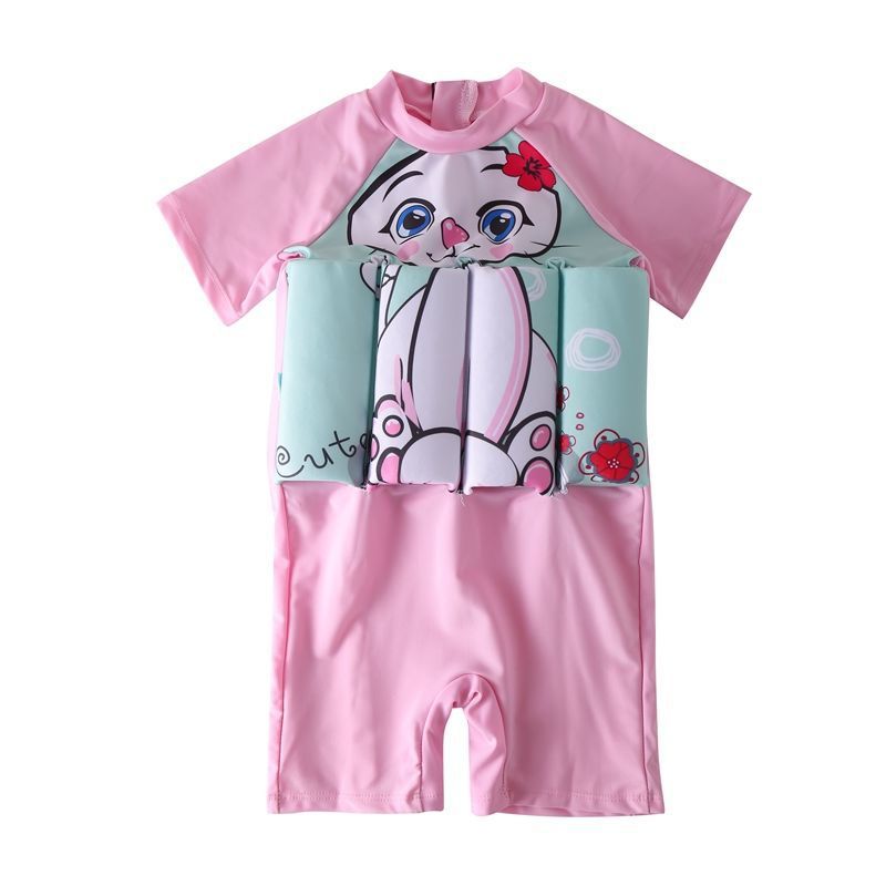 Uoa2023 new children's swimsuit one-piece buoyancy boys and girls swimsuit baby cute swimming equipment summer
