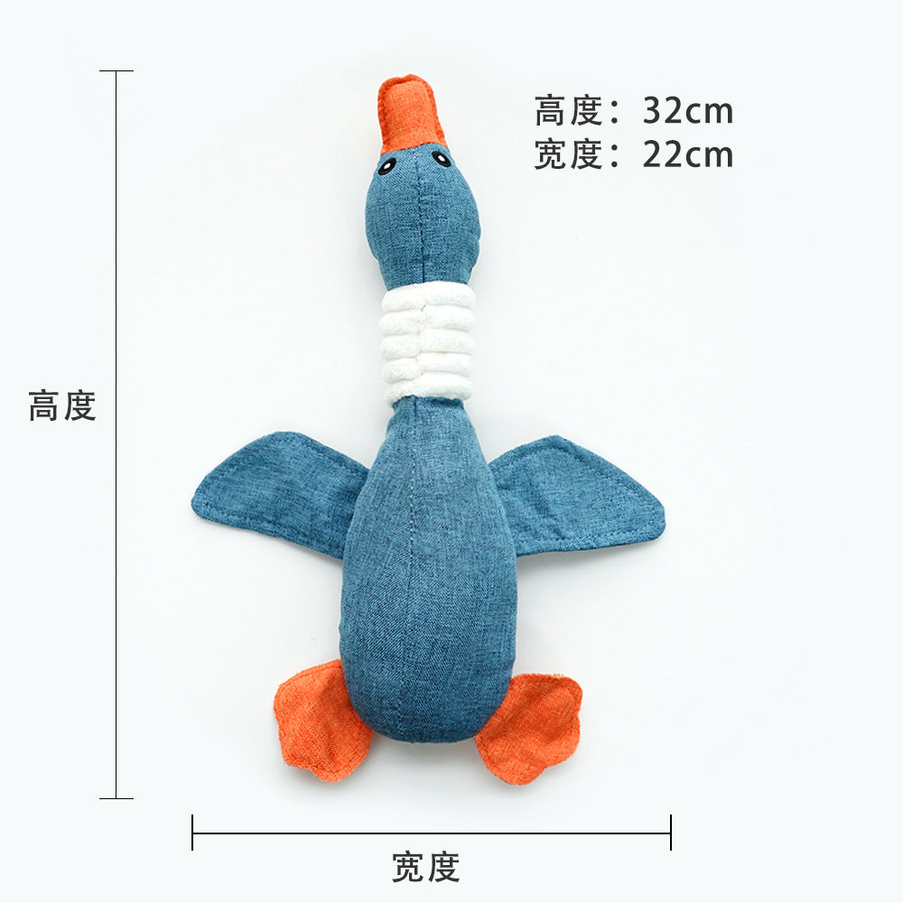 Dog and cat three-color wild goose plush sound toy grinding teeth resistant to bite self-entertainment pet supplies manufacturers wholesale