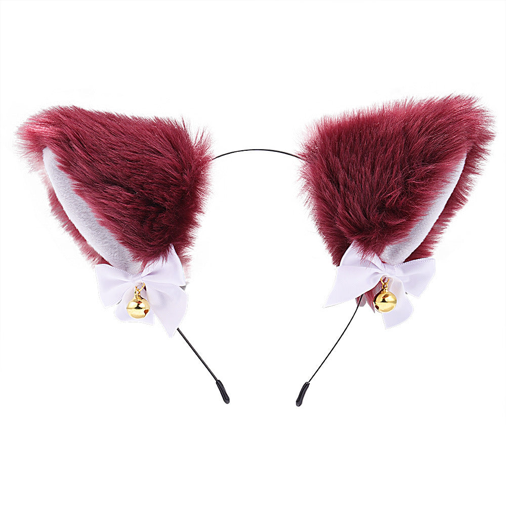 Amazon cross-border cat ear bell headband Cos cat girl hair accessories Christmas Halloween headdress accessories
