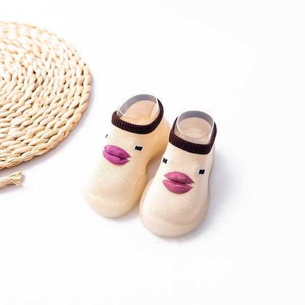 New spring and summer boys and girls children's shoes and socks cartoon little yellow duck boat shoes indoor shallow mouth baby baby toddler shoes outdoor