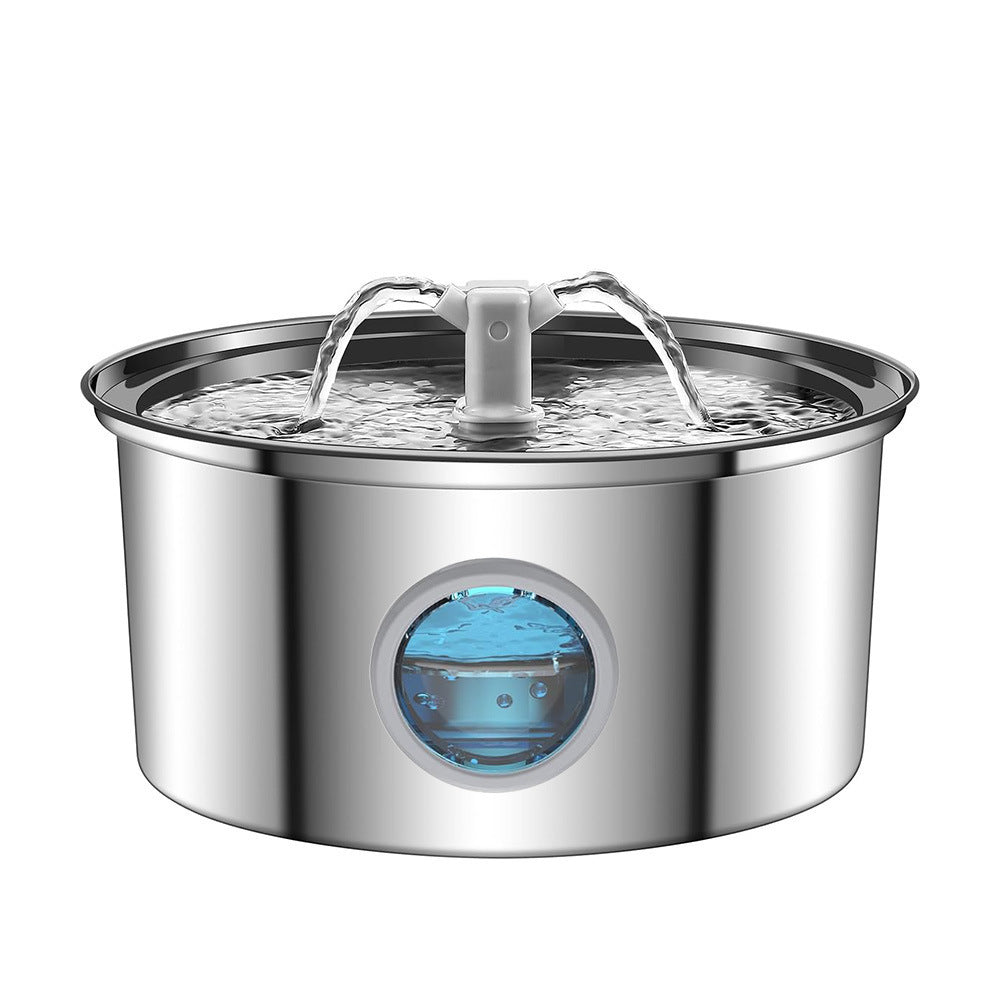 Source factory stainless steel pet smart water dispenser automatic circulation water 3.2L large capacity cat and dog water feeder