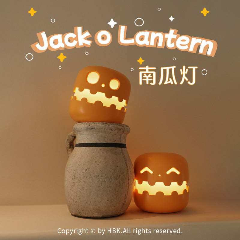 Factory direct sale ghost Halloween pumpkin lantern party decoration rechargeable atmosphere funny gift night light