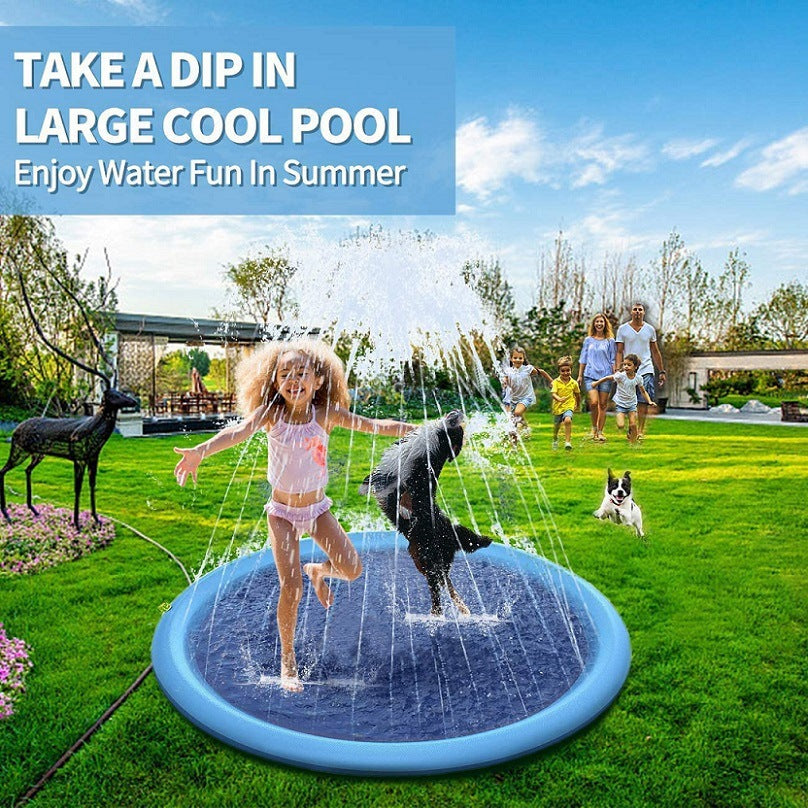 Spot PVC pet water spray pad pet swimming pool folding pool water spray toy dog outdoor pet pad
