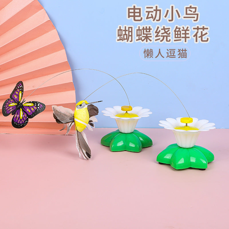 Butterfly flower electric cat teaser pet cat toy pet supplies bird butterfly cat toy wholesale