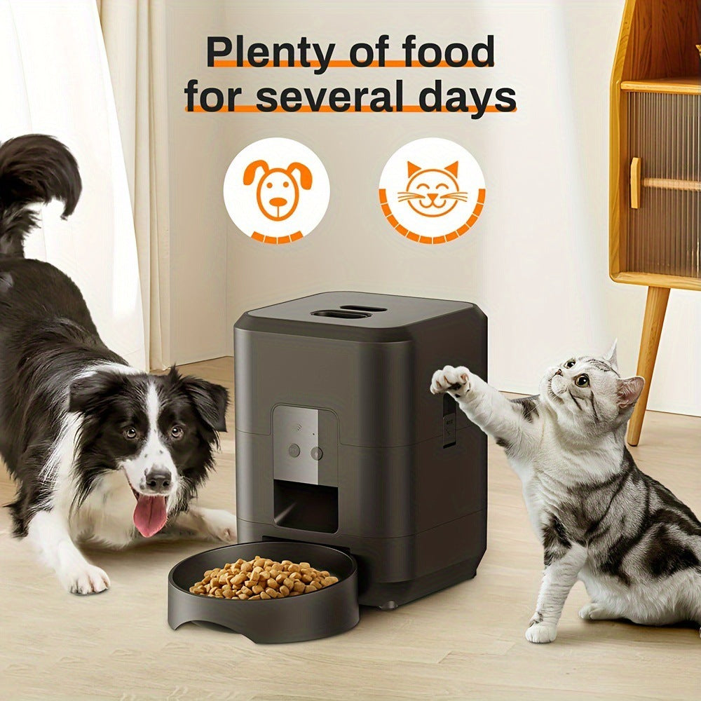 Amazon's hot-selling pet smart feeder for dogs and cats, automatic feeding bowl, timed quantitative Wif remote feeding