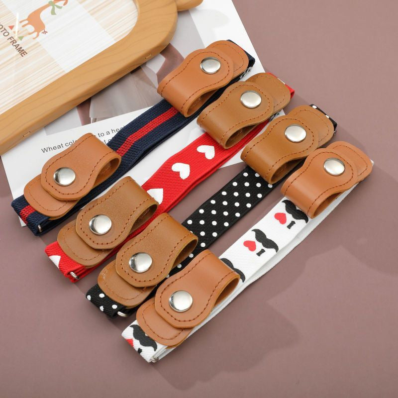 Children's elastic belt cartoon pattern primary school students' belt baby pants anti-fall medium and large children's belt waist belt