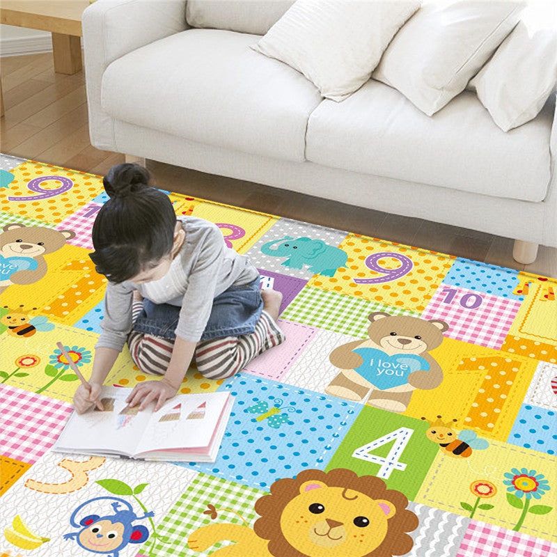 Huaying foldable baby crawling mat thickened baby living room home crawling mat children's foam floor mat with edging