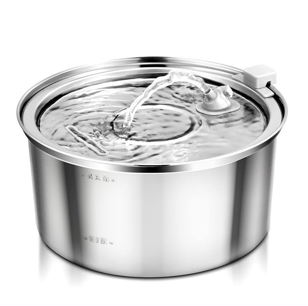 Source factory stainless steel pet smart water dispenser automatic circulation water 3.2L large capacity cat and dog water feeder