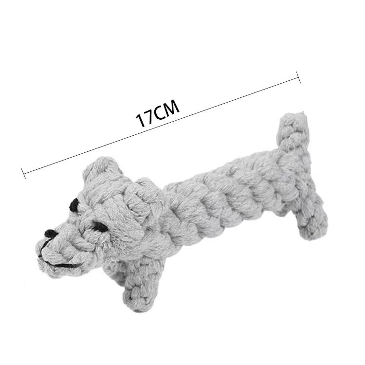 Pet Toy Dog Knot Toy Animal Shape Teeth Gnawing Rope Pomeranian Interactive Pull Tug of War Dog Toy