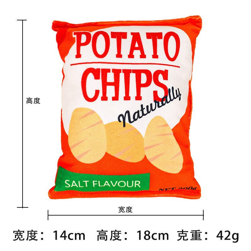 Plush Dog French Bulldog Bite-resistant Ball Rope Sounding Toy Fruit Cartoon Animal Cat Kitten Pet Supplies