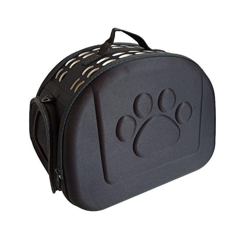 Messenger pet bag breathable foldable pet backpack large capacity two small cat bags outing portable bag in stock