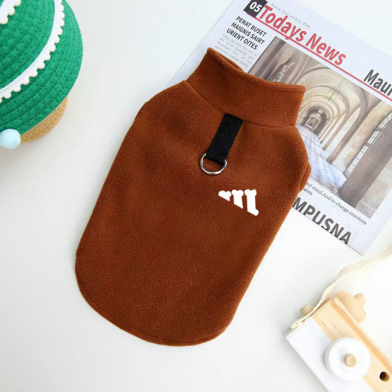 Amazon's hot-selling pet clothes for autumn and winter, new pet fleece clothing, traction-resistant warm vest