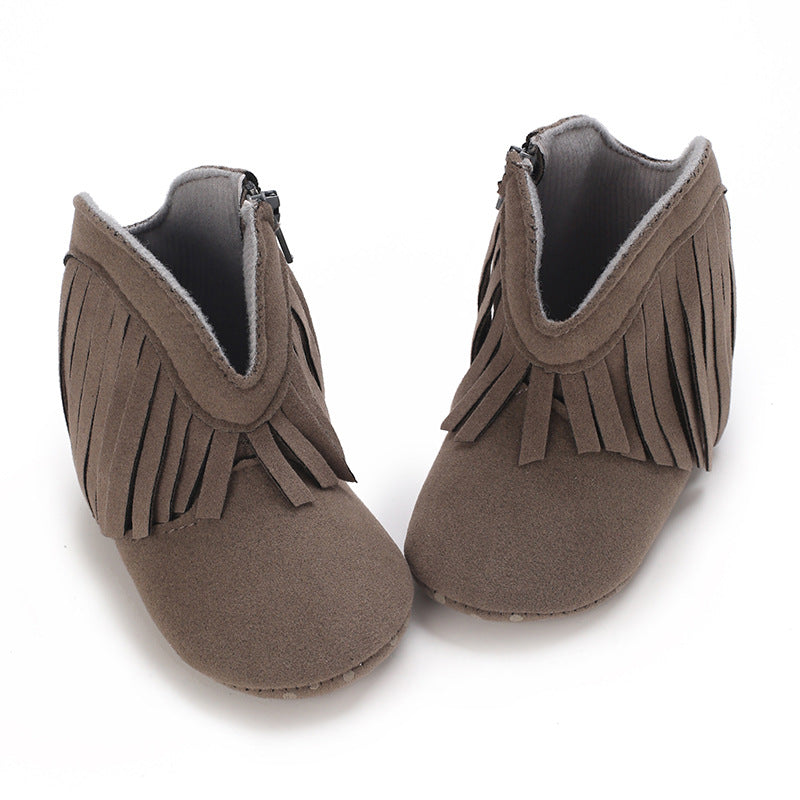 Fashion 0-1 year old baby shoes tassel decoration baby girl baby boots toddler shoes baby shoes
