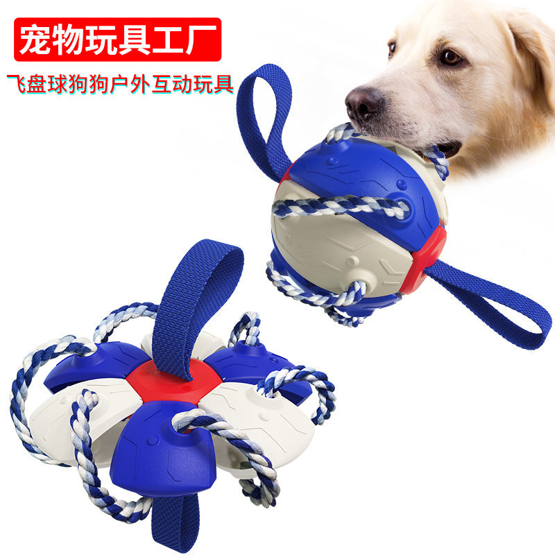 Pet Supplies Factory New Explosion Amazon Cross-border UFO Outdoor Training Interactive Frisbee Soccer Dog Toy