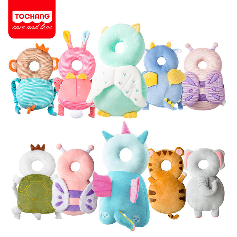 Baby headrest spring and autumn breathable plush headrest anti-fall baby protection pad toddler cap wholesale