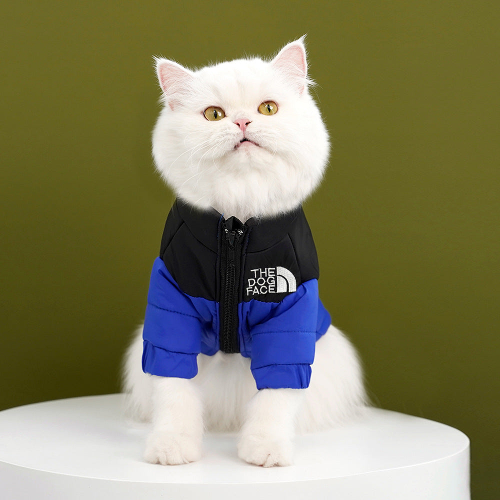 Pet dog cat clothes autumn and winter warm cotton down jacket Teddy large and medium and small dog manufacturers wholesale supplies