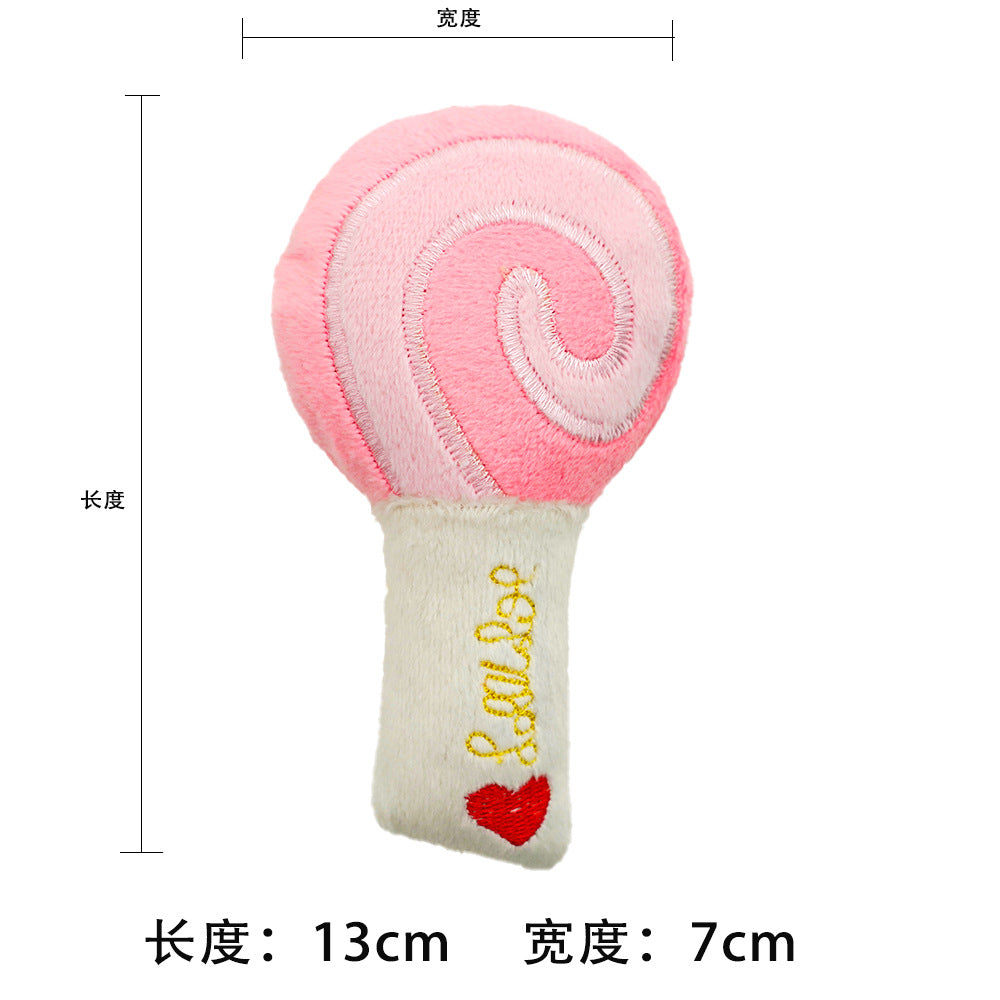 Plush Dog French Bulldog Bite-resistant Ball Rope Sounding Toy Fruit Cartoon Animal Cat Kitten Pet Supplies