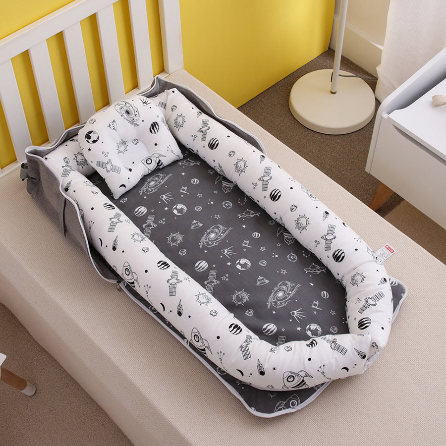 ins Korea portable mommy hold baby nest isolation single shoulder mommy bag shaping pillow luggage bed mid bed baby bed