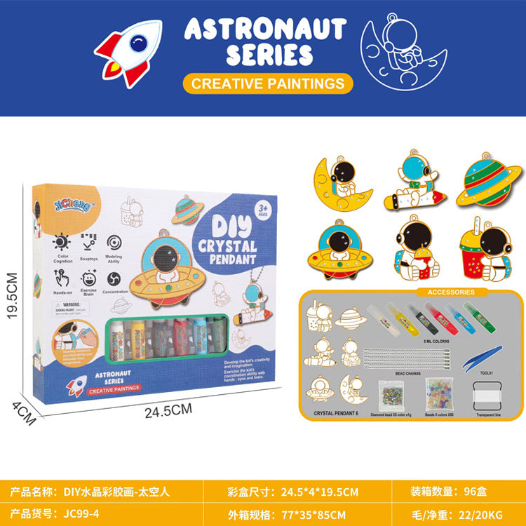 Children's baking-free glue painting crystal glue painting DIY Guka coloring pendant Christmas Halloween children's gift wholesale