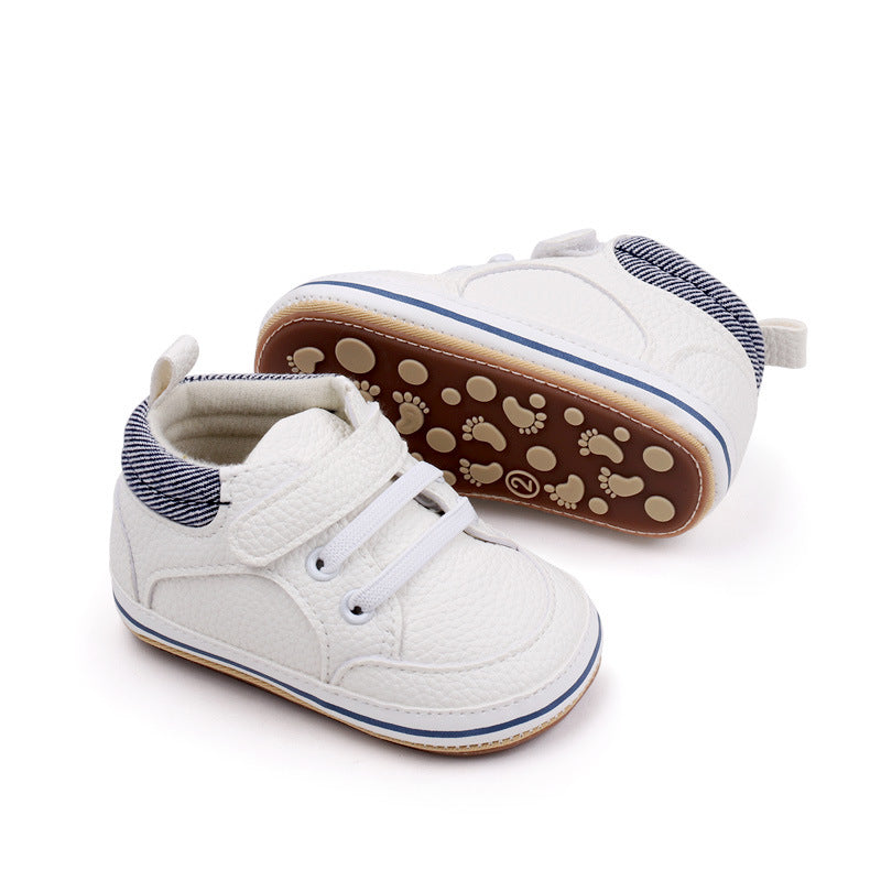 0-1 year old baby soft sole toddler shoes solid color Velcro baby casual sports shoes BNB3093