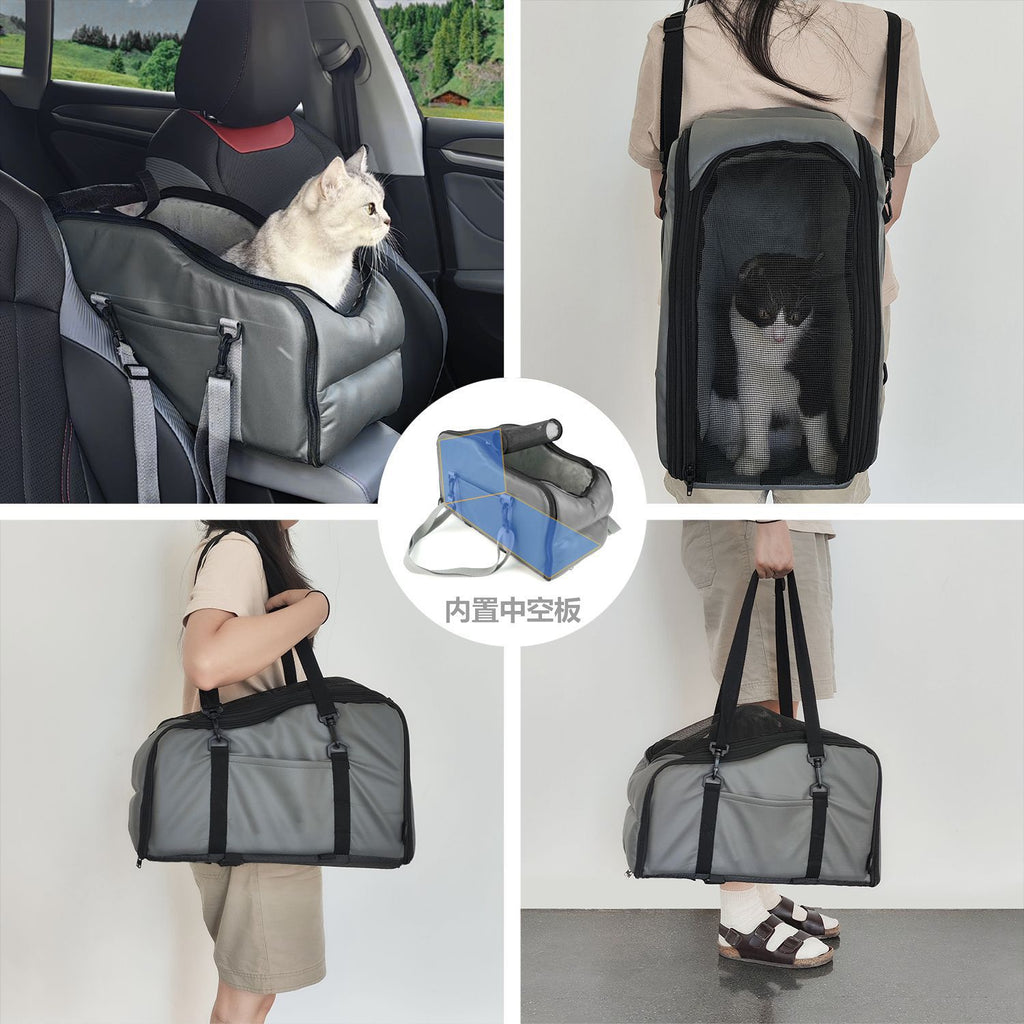 Cross-border detachable and washable car dog kennel portable pet car mat car travel safety seat center control front seat