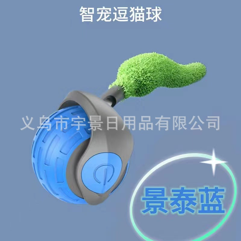 Cross-border hot-selling automatic cat ball, cat self-entertainment ball toy ball to relieve boredom artifact with rope jumping ball pet supplies