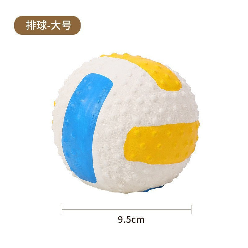 Pet toy ball latex sound bite resistant dog toy interactive training self-entertainment cross-border pet supplies wholesale factory