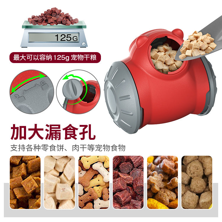 Cross-border hot-selling pet food leaking bear dog toy puzzle slow food rolling dog toy slow feeder dispenser