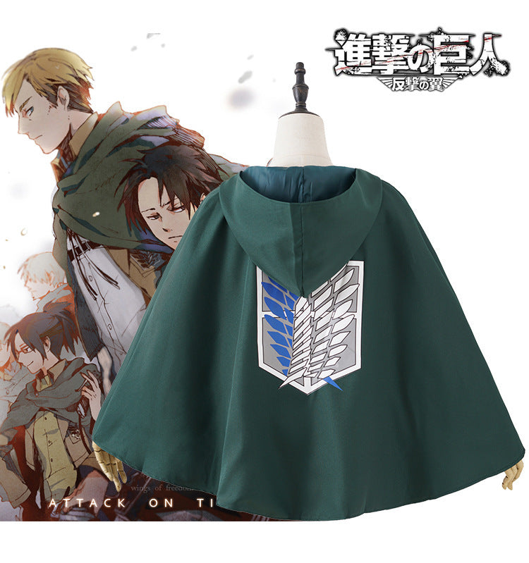 Attack on Titan cos suit Hulk Halloween cloak cape anime costume Survey Corps complete set
