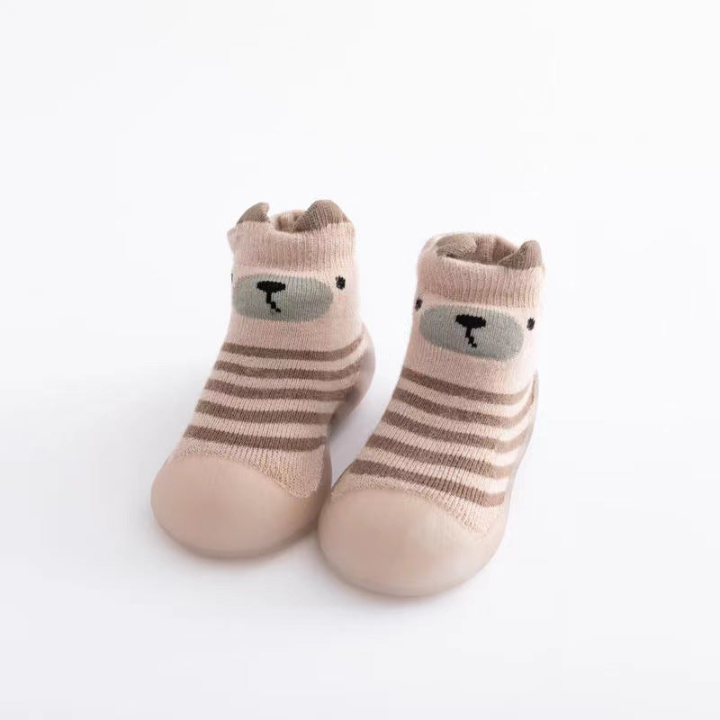 Baby floor socks fall/winter baby toddler shoes soft bottom terry thick socks shoes boys and girls non-slip indoor footwear