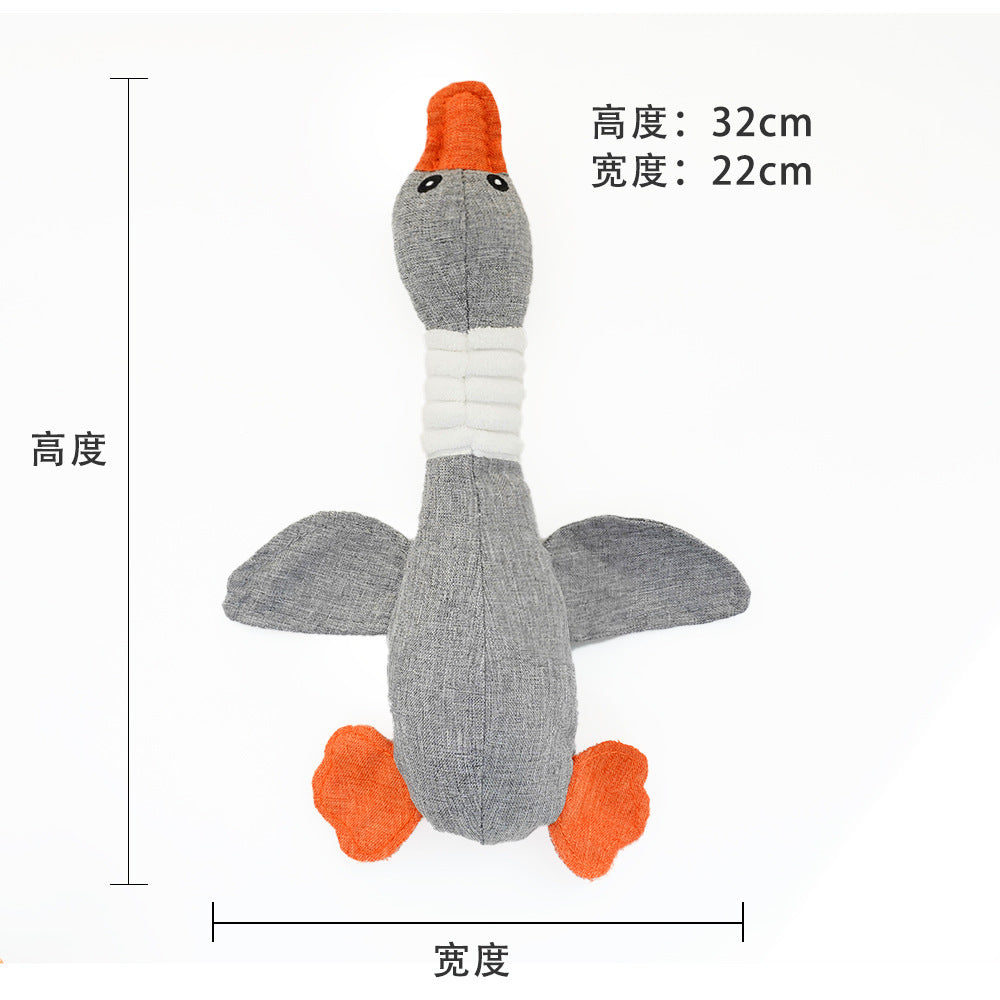 Dog and cat three-color wild goose plush sound toy grinding teeth resistant to bite self-entertainment pet supplies manufacturers wholesale