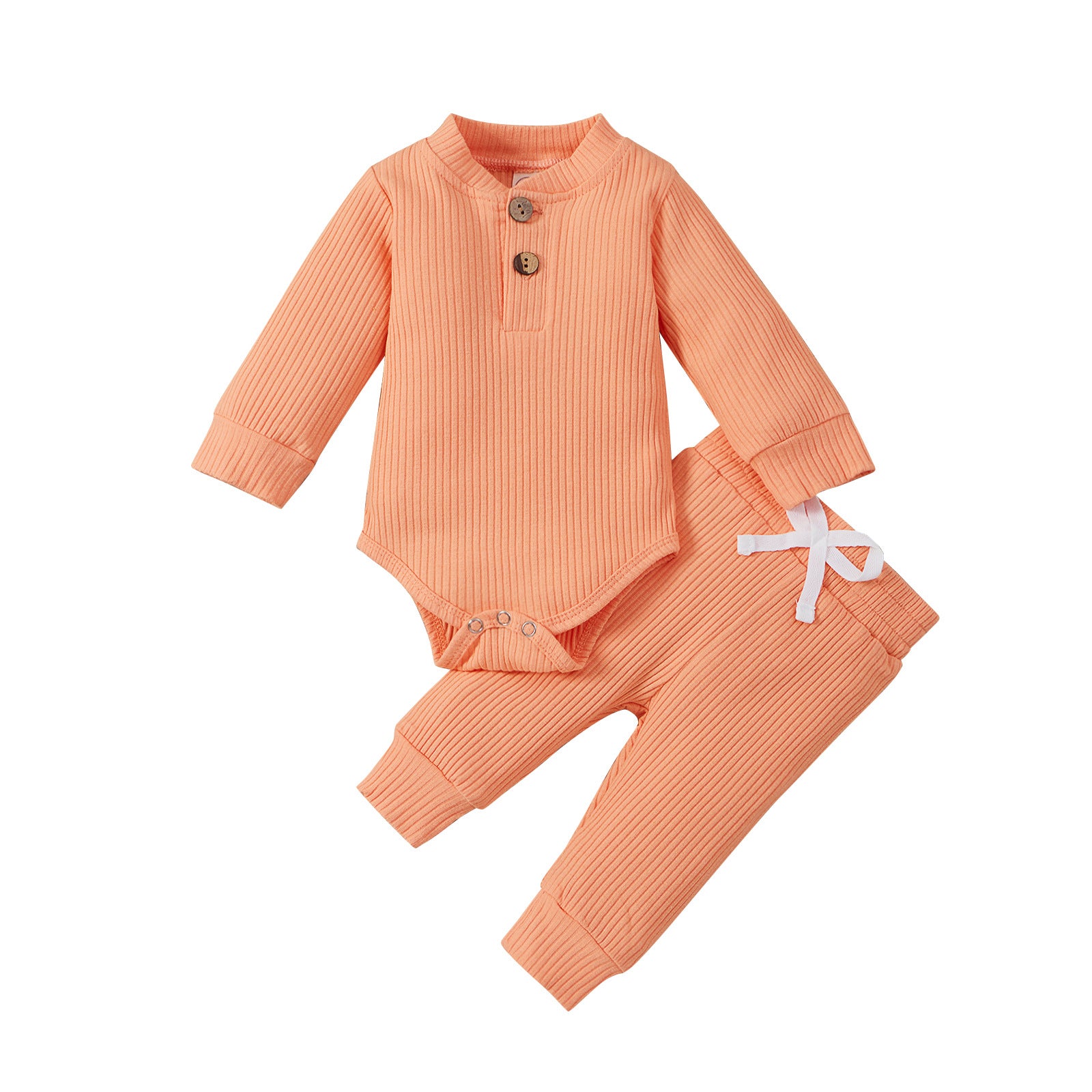 Baoxin children's clothing spring and autumn men and women baby infant cotton long-sleeved jumpsuit trousers home bottoming comfort suit