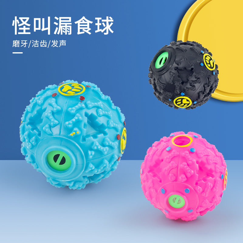 Screaming ball leaking food ball dog toy leaking food ball alone to hide food large dog teether pet slow food ball 6