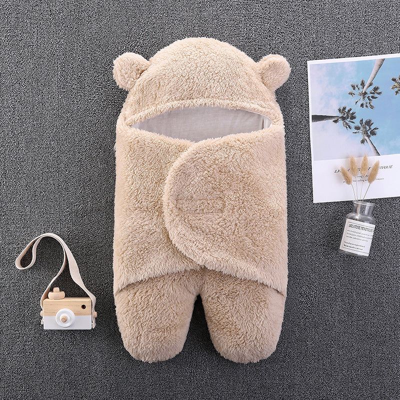 Baby blanket winter newborn swaddle supplies newborn baby wrap outdoor swaddle clothes thickened sleeping bag spring and autumn