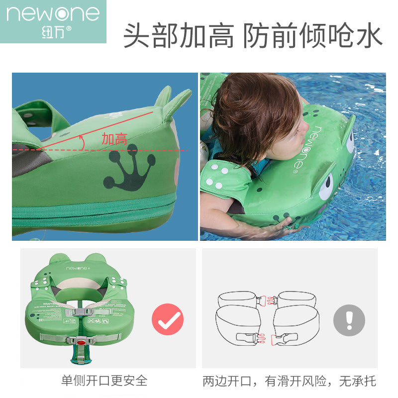Manbao cartoon swimming ring baby armpit ring baby free inflatable anti-rollover swimming ring children beginners swimming