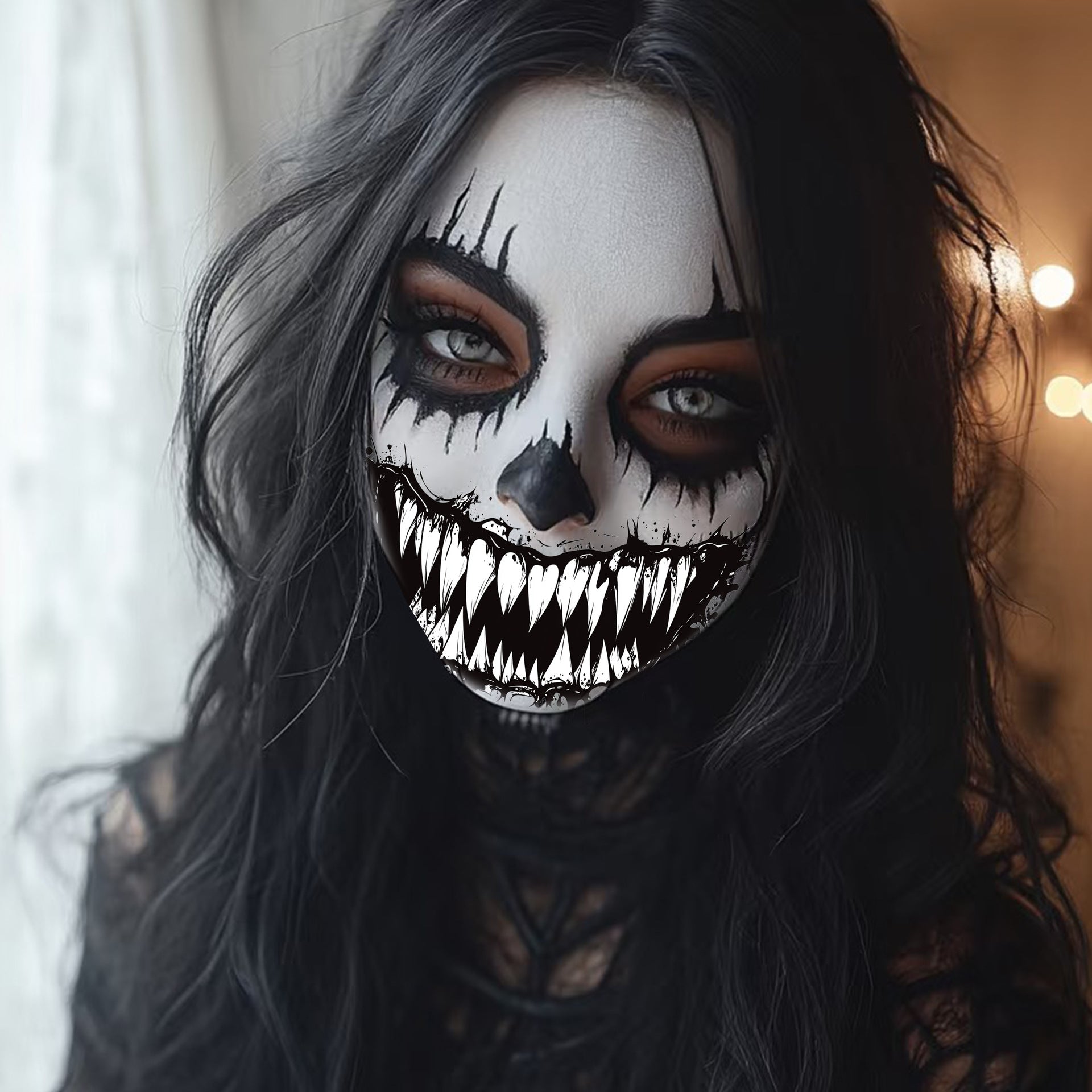 New foreign trade Halloween mouth tattoo stickers party horror makeup horror funny lip makeup DIY mouth stickers