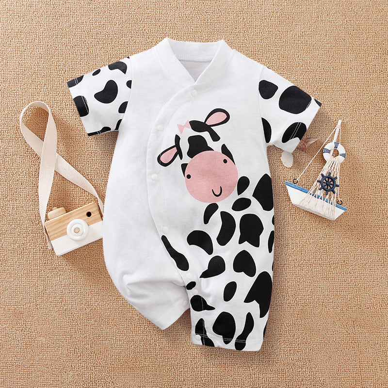 Category A baby clothes short-sleeved cotton cross-border summer foreign trade ins style baby short crawling jumpsuit one piece drop shipping
