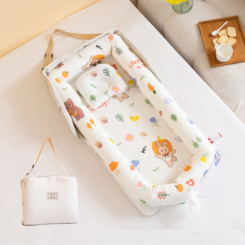 ins Korea portable mommy hold baby nest isolation single shoulder mommy bag shaping pillow luggage bed mid bed baby bed