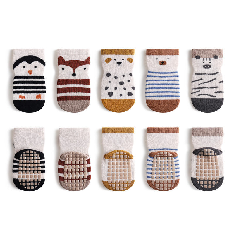 Baby socks spring and autumn thin section 1-3 years old indoor non-slip socks 12 months baby toddler socks children's floor socks