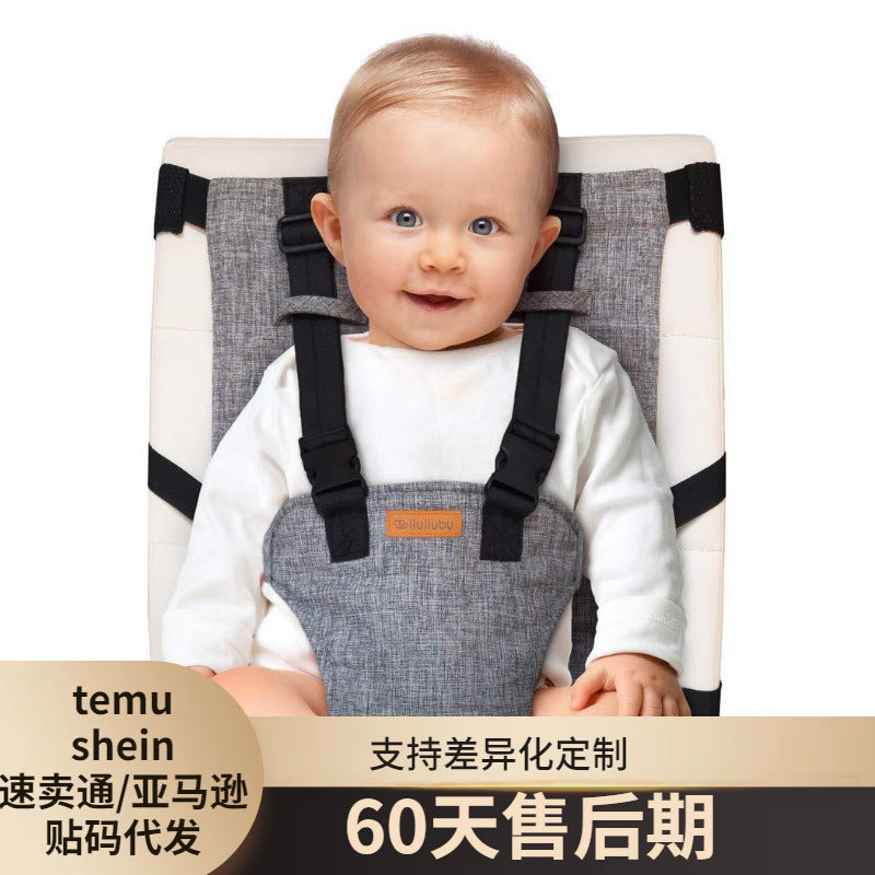 Children's dining chair safety belt baby seat protection anti-fall fixed rope safe portable dining factory spot