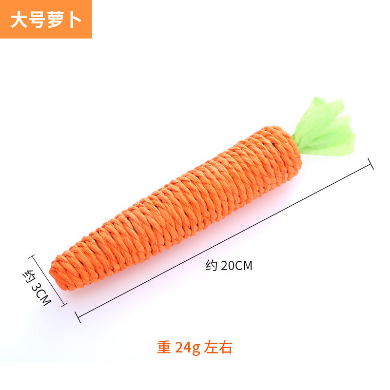 Pet cat toy cute paper rope carrot chewing toy teasing cat pet supplies factory spot wholesale cross-border