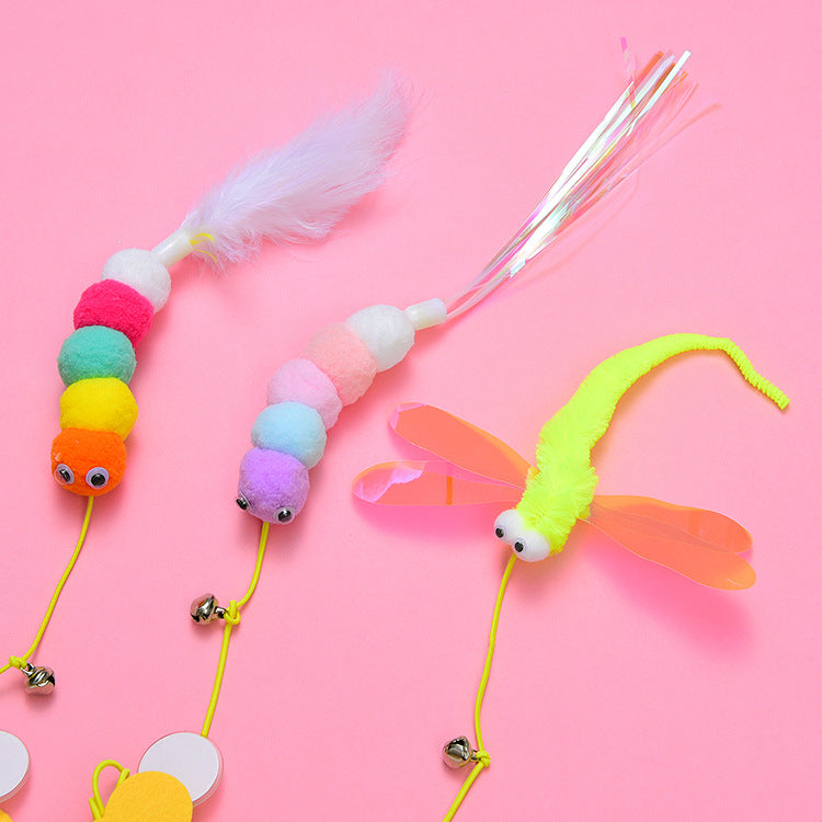 Factory direct sales big discount new cat funny stick hanging door cat toy retractable bell pet supplies wholesale