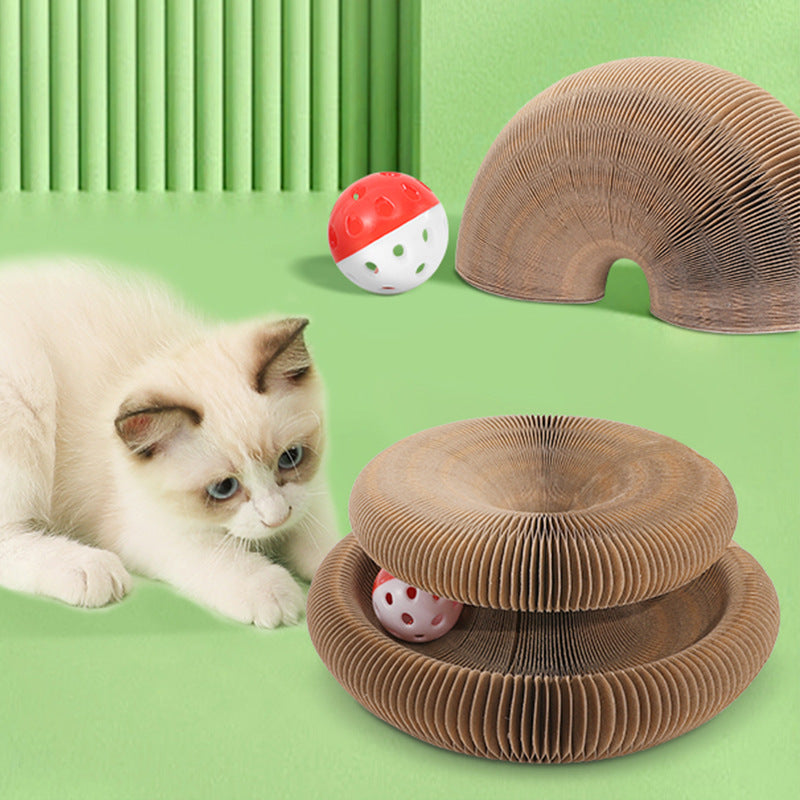 Douyin net red hot style magic organ cat scratch board cat toy with bell cat grinding claw cat climbing frame pet supplies