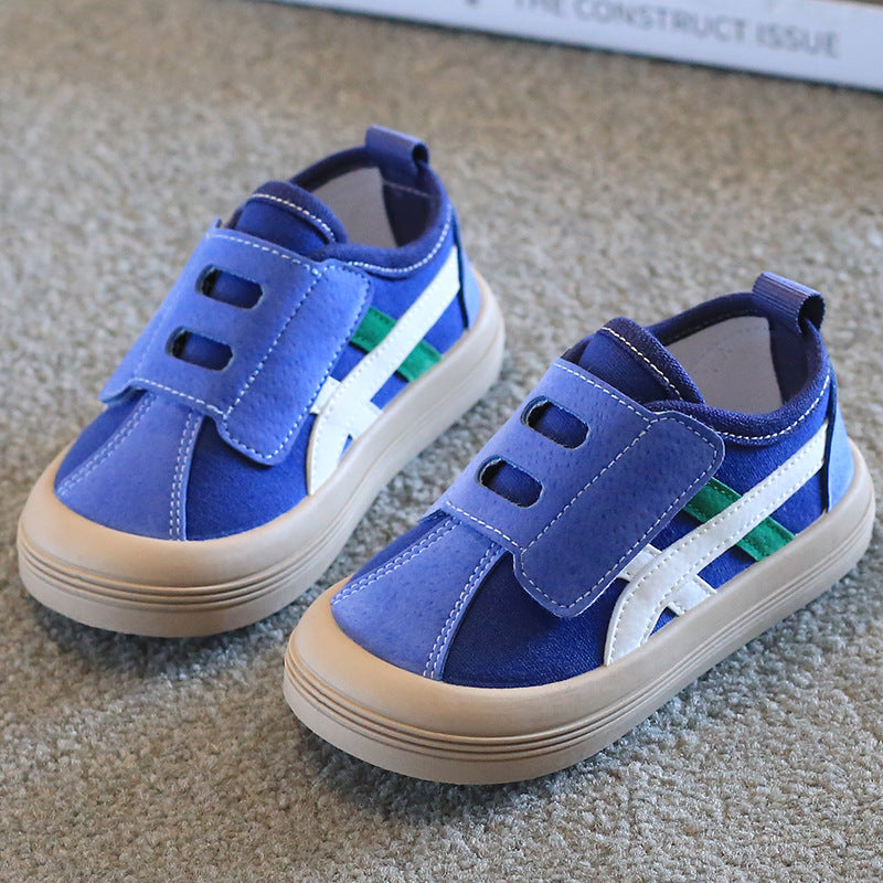 Spring and Autumn New Children's Canvas Shoes Boys Girls Skateboard Shoes Kindergarten Baby Shoes Soft Sole Sneakers Explosive Wholesale