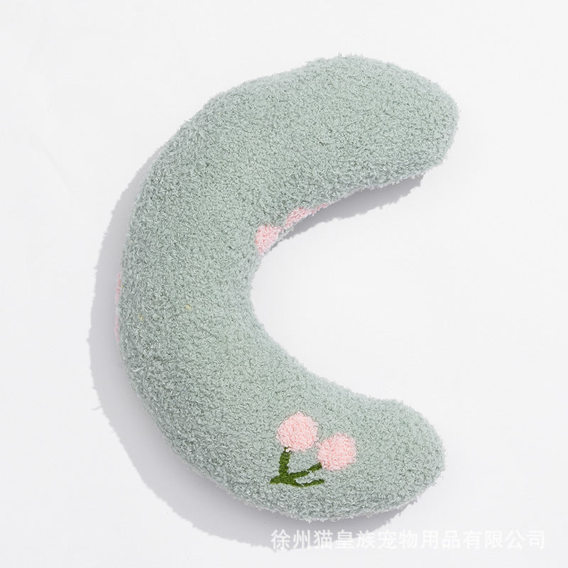 Pet Pillow Cat U-shaped Pillow Dog Pillow Protects Cervical Spine Deep Sleep Toy Pet Crescent Pillow