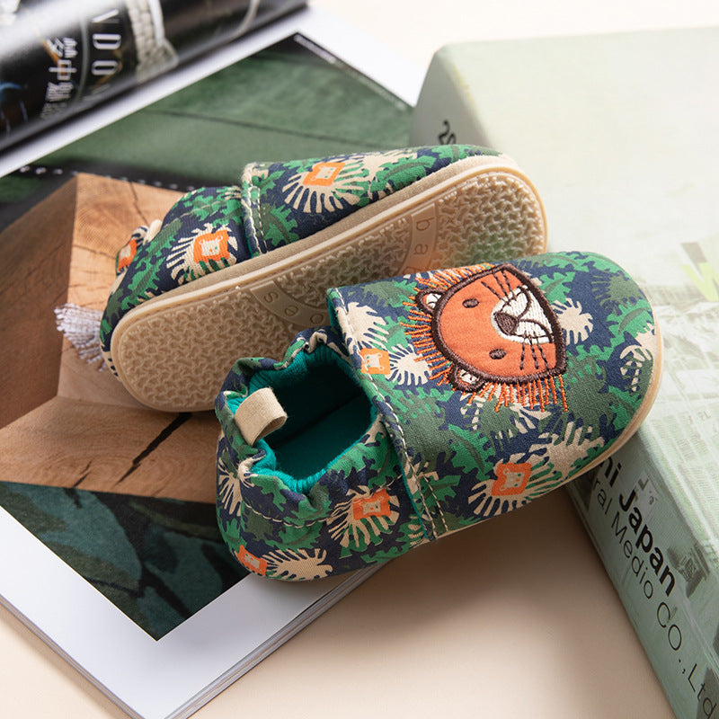 Factory direct sales baby soft sole toddler shoes 0-1-2 years old boys and girls baby shoes fashionable home non-slip baby shoes