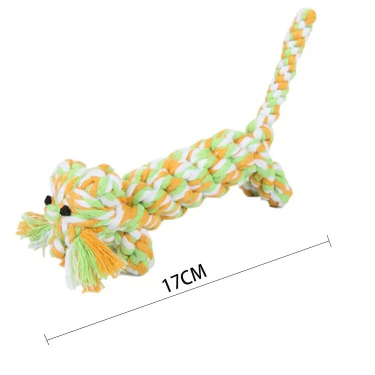 Pet Toy Dog Knot Toy Animal Shape Teeth Gnawing Rope Pomeranian Interactive Pull Tug of War Dog Toy