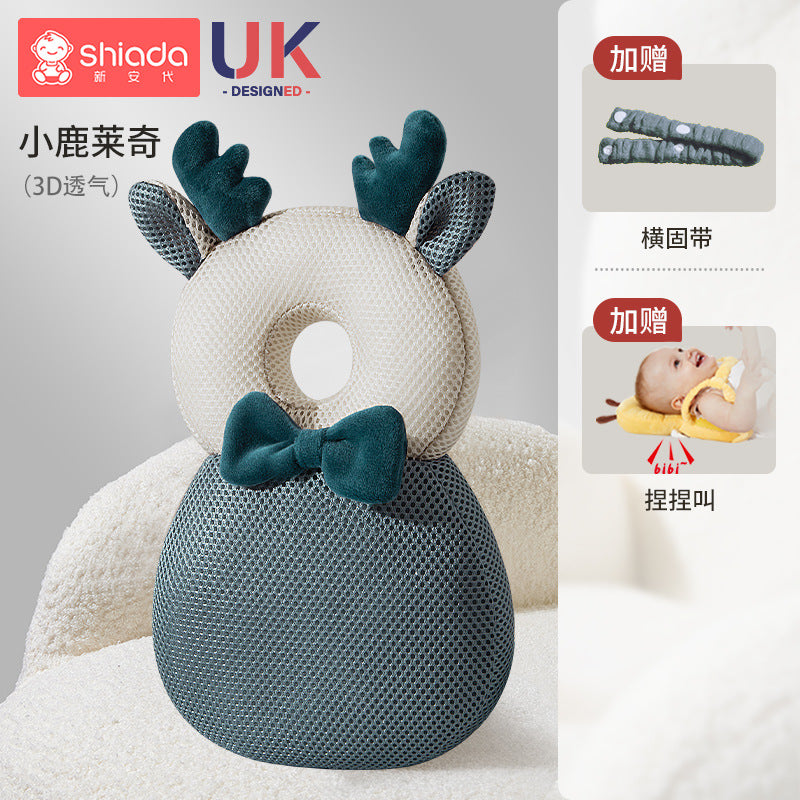 Baby anti-fall pillow baby head protection anti-fall hat cartoon children's toddler pillow anti-collision artifact breathable protective pad