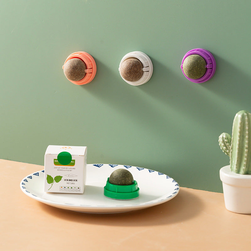 Catnip ball cat toy teeth cleaning teeth chewing resistant boring kitten self-entertainment licking fun pet supplies thickened play